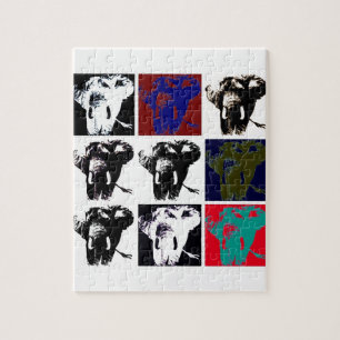 Pop Art Elephants Jigsaw Puzzle