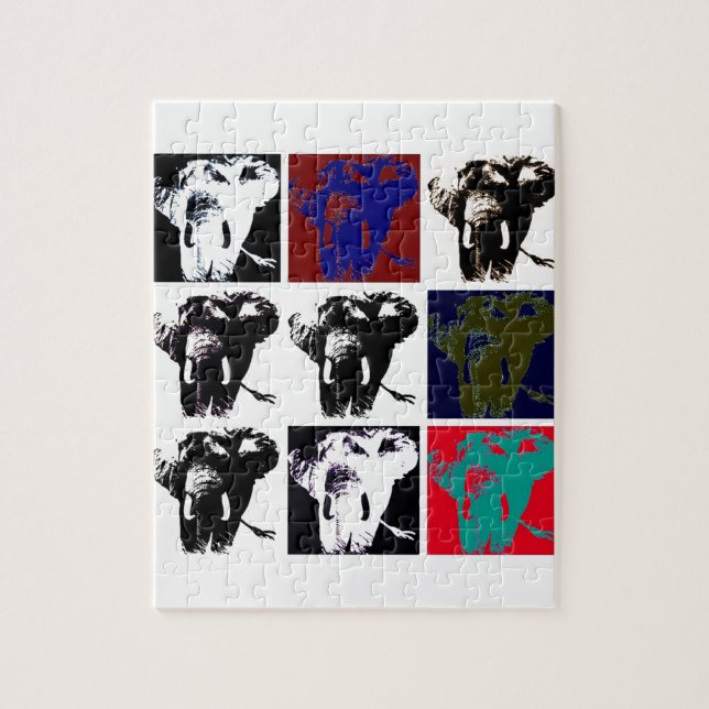 Pop Art Elephants Jigsaw Puzzle (Vertical)