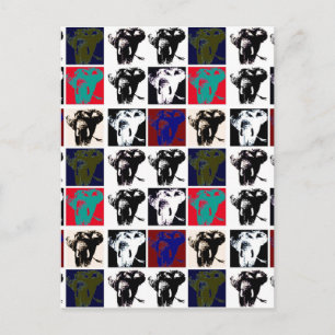 Pop Art Elephants Postcard