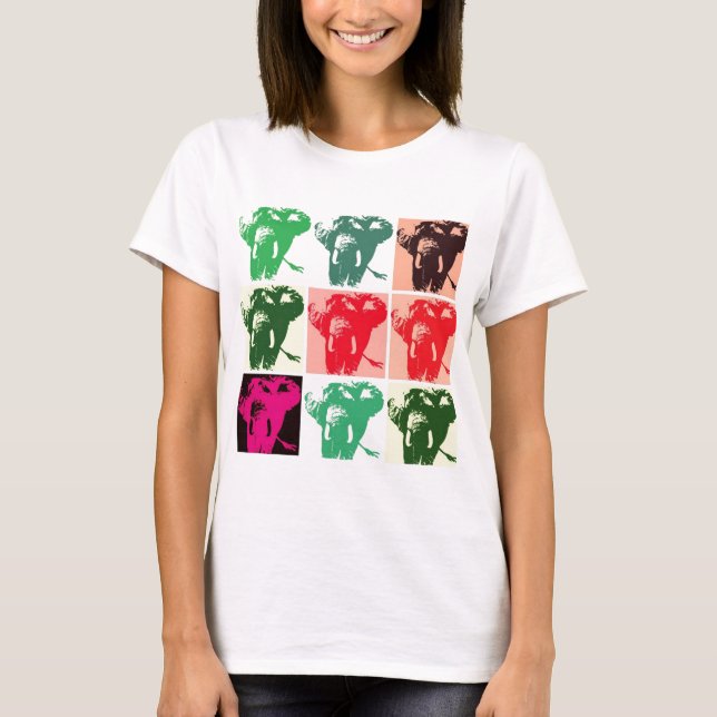 Pop Art Elephants T-Shirt (Front)
