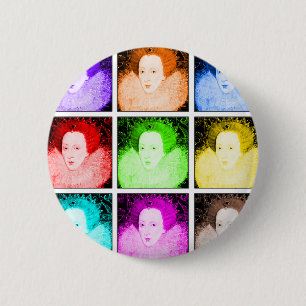 Pop Art Elizabeth I 6 Cm Round Badge