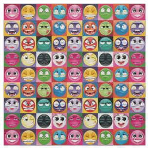 pop art emoji fabric
