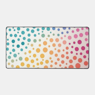 Pop Art Energy Dots Colorful Gradient Desk Mat