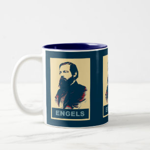 Pop Art Engels Two-Tone Coffee Mug