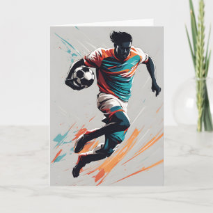 Pop Art European Football Soccer Father's Day Card