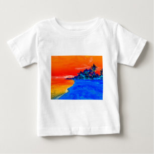 Pop Art Exotic Beach Palm Trees Baby T-Shirt