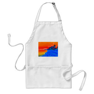 Pop Art Exotic Beach Palm Trees Standard Apron