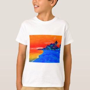 Pop Art Exotic Beach Palm Trees T-Shirt