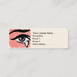 Pop Art Eye Mini Business Card