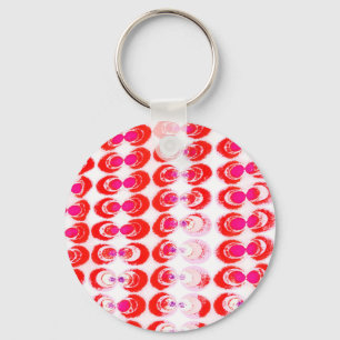Pop art fabric key ring