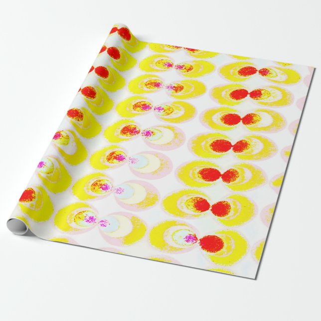 Pop art fabric wrapping paper (Unrolled)