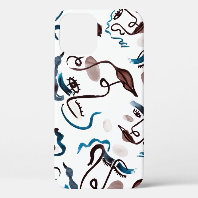 Pop art faces: abstract watercolor. Case-Mate iPhone case (Back)