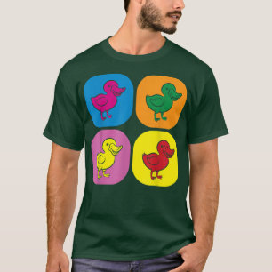 Pop Art Farmer Bird Farm Animal Lover Duck T-Shirt