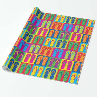 Pop Art Flip Flops Wrapping Paper