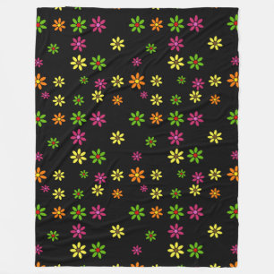 Pop Art Flowers seamless pattern + your ideas Fleece Blanket