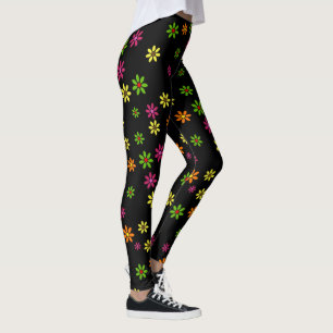 Pop Art Flowers seamless pattern + your ideas Leggings