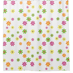 Pop Art Flowers seamless pattern + your ideas Shower Curtain
