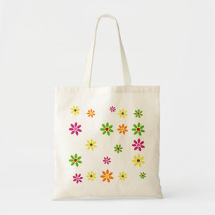 Pop Art Flowers seamless pattern + your ideas Tote Bag