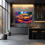 Pop Art Food Truck Street Scene Wall Art<br><div class="desc">This vibrant pop art food truck scene captures the lively spirit of a bustling city market. Featuring bold colours and a cheerful food truck, this artwork is perfect for food lovers and those who love urban street culture. Customise the front of the food truck with your name or a fun...</div>
