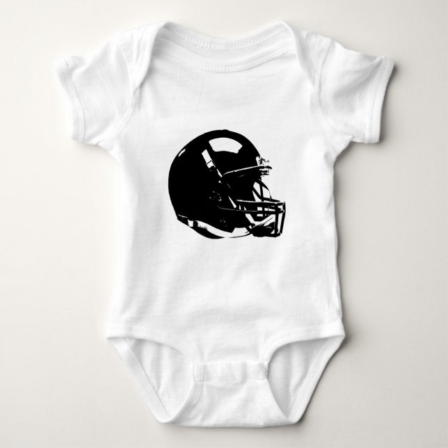 Pop Art Football Helmet Baby Bodysuit (Front)