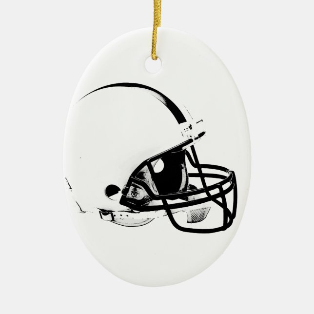 Pop Art Football Helmet Ceramic Ornament (Front)