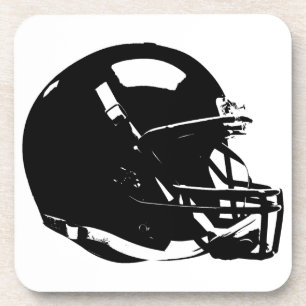 Pop Art Football Helmet Hard plastic coaster