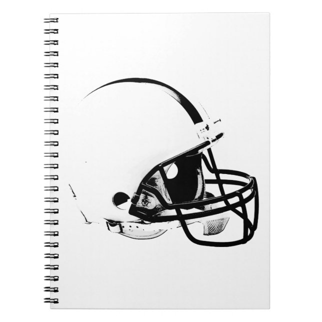 Pop Art Football Helmet Notebook (Front)