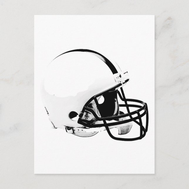 Pop Art Football Helmet Postcard (Front)
