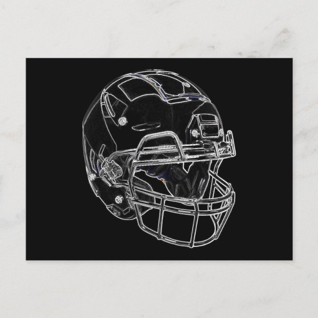 Pop Art Football Helmet Postcard (Front)