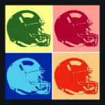Pop art Football Helmet Poster<br><div class="desc">American Sport Games Digital Artworks - Pop Art Style Football Helmet</div>