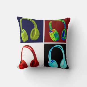 Pop Art Four Colours Head phone Cushion