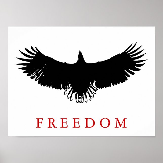 Pop Art Freedom Eagle Landing Poster (Front)