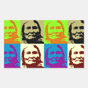 Pop Art Freedom Fighter Geronimo Rectangular Sticker