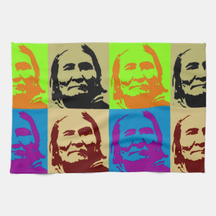 Pop Art Freedom Fighter Geronimo Tea Towel
