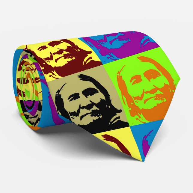 Pop Art Freedom Fighter Geronimo Tie (Rolled)