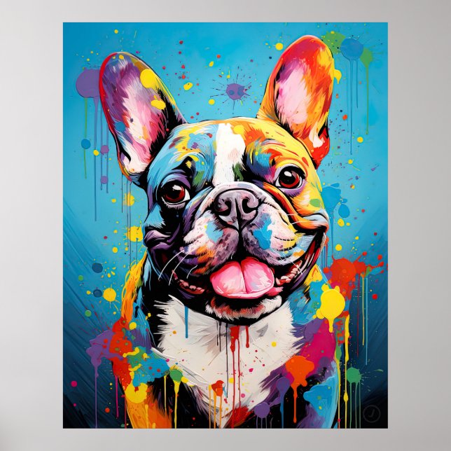 Pop Art Frenchie Poster (Front)