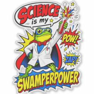 Pop Art Frog Scientist Science is My Swamperpower