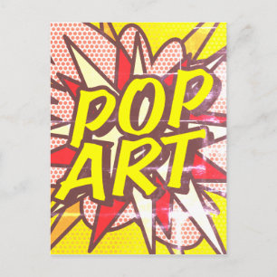POP ART Fun Retro Comic Book Pop Art Postcard