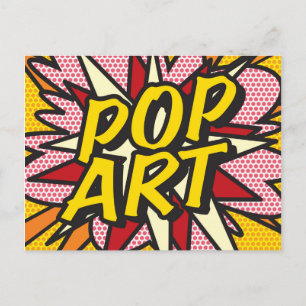 POP ART Fun Retro Comic Book Pop Art Postcard