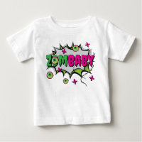 Pop Art Funky Scary Cute ‘ZomBaby’ Zombie Pun