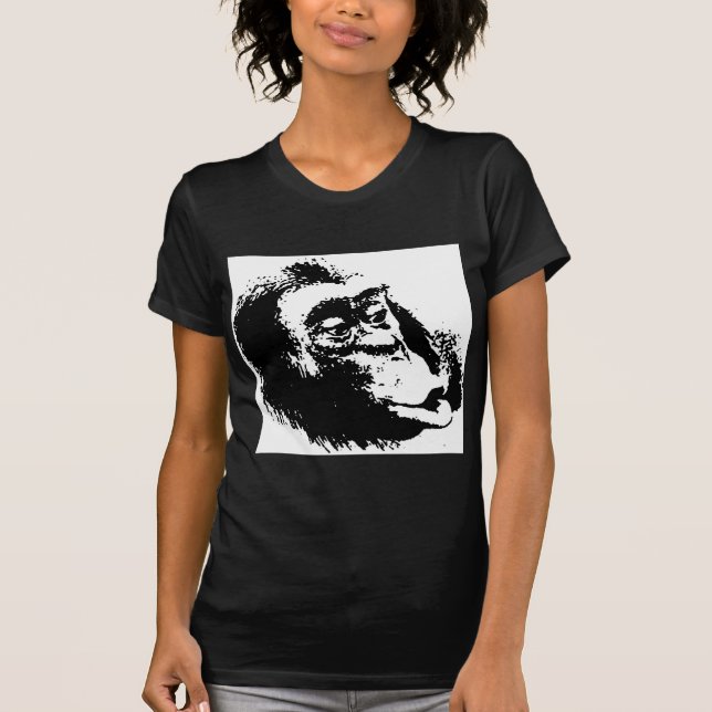 Pop Art Funny Chimpanzee T-Shirt (Front)