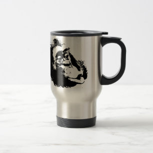 Pop Art Funny Chimpanzee Travel Mug
