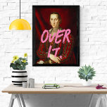 Pop Art Funny Over It Sassy Gallery Glossy Poster<br><div class="desc">Spice up your walls with this sassy pop art. Reads "Over it."  Features Portrait of Eleanora di Toledo by Bronzino.
She looks like she's pretty much over it,  don't you think?!</div>