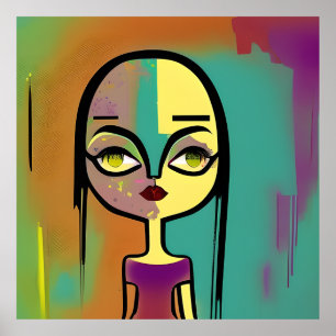 Pop Art Fusion Graffiti Digital Styles Poster