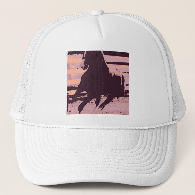 Pop Art Galloping Horse Trucker Hat (Front)