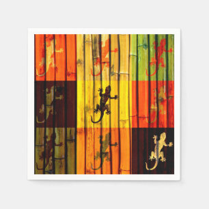 Pop Art Geckos Napkin