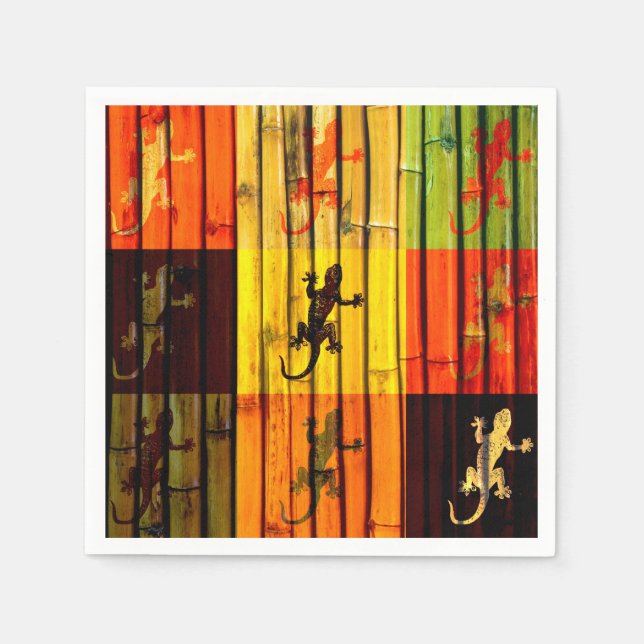Pop Art Geckos Napkin (Front)