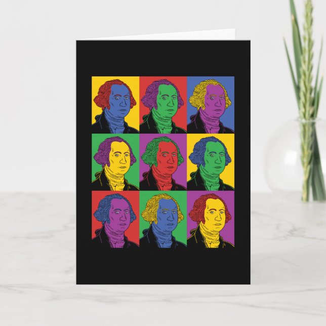 Pop Art George Washington Card (Front)