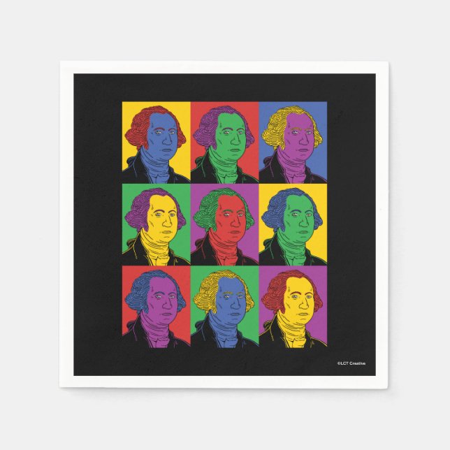 Pop Art George Washington Napkin (Front)