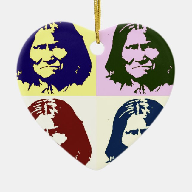 Pop Art Geronimo Ceramic Ornament (Front)